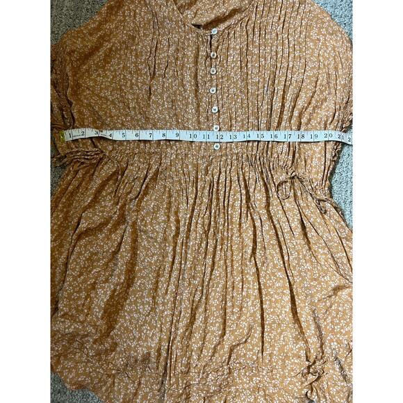 Free People One Fine Day Mini Dress floral ruffled women's dress sz small. Boho - Picture 7 of 7